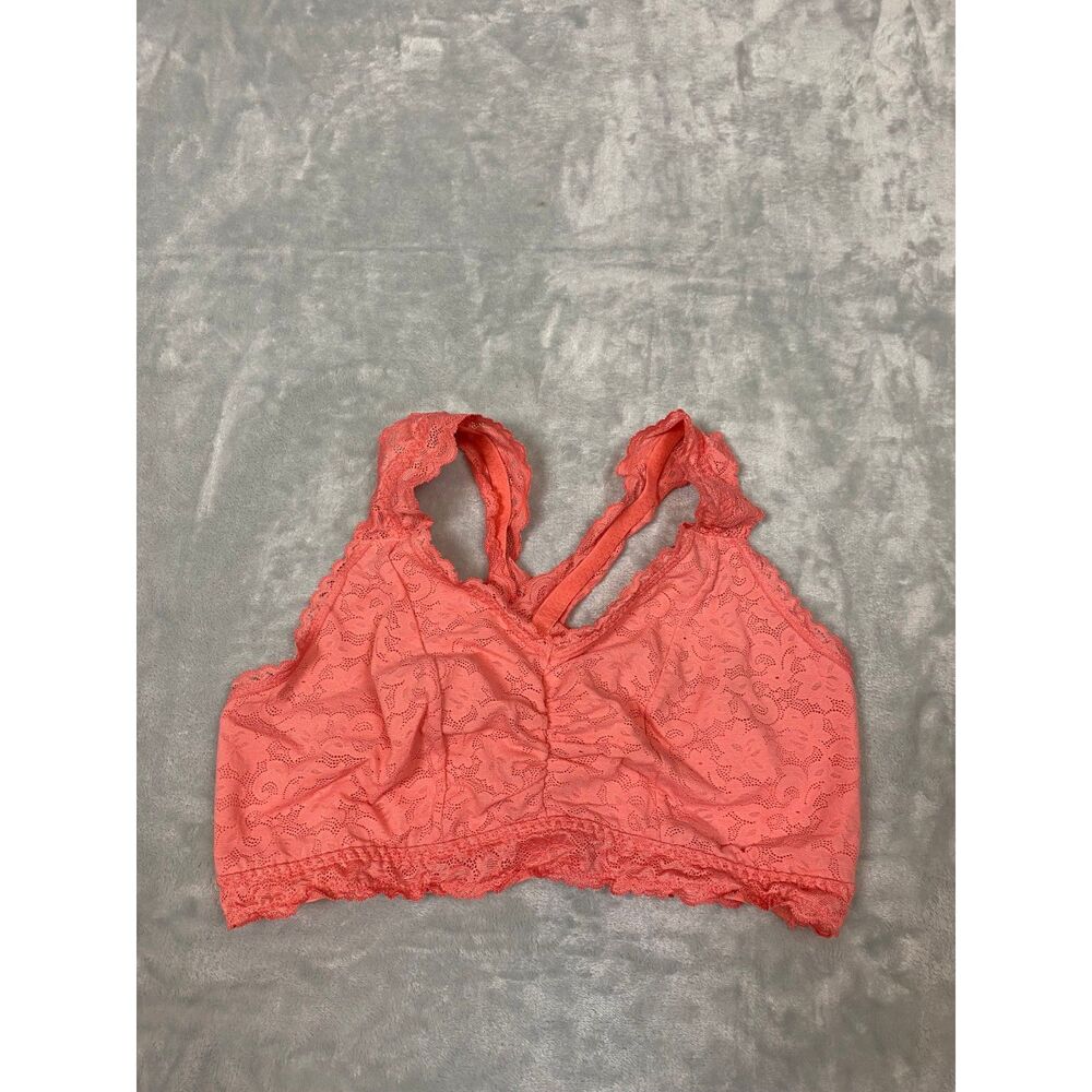Cacique Women's Floral Lace Bralette Pink Size 14/16 Wireless